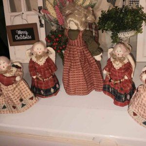5 New Farmhouse primitive Angel Toppers/Decor